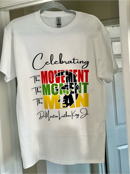 Gildan Other - Celebrating The Movement The Moment The Man MLK Jr. Graphic Tee - White
